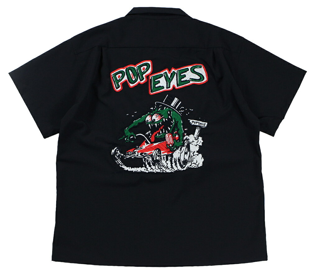 POP EYES [-POPSVILLE SHIRT SS- BLK size.M,L,XL]