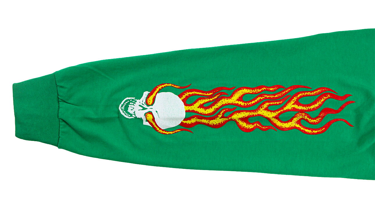 415 CLOTHING [-SKULL BRIDGE L.TEE- GRN size.S,M,L,XL,XXL]