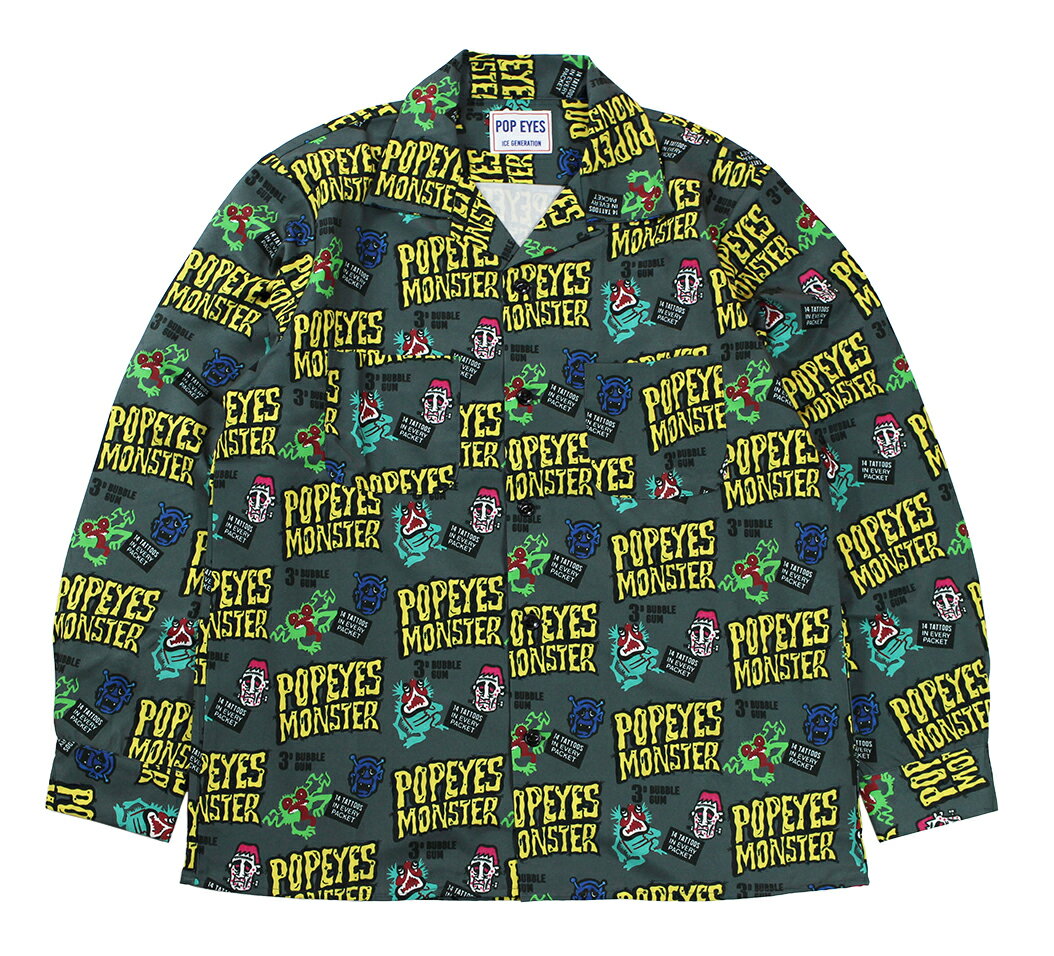 POP EYES [-POPEYES MONSTER SHIRT LS- GRY size.M,L,XL,XXL]のサムネイル