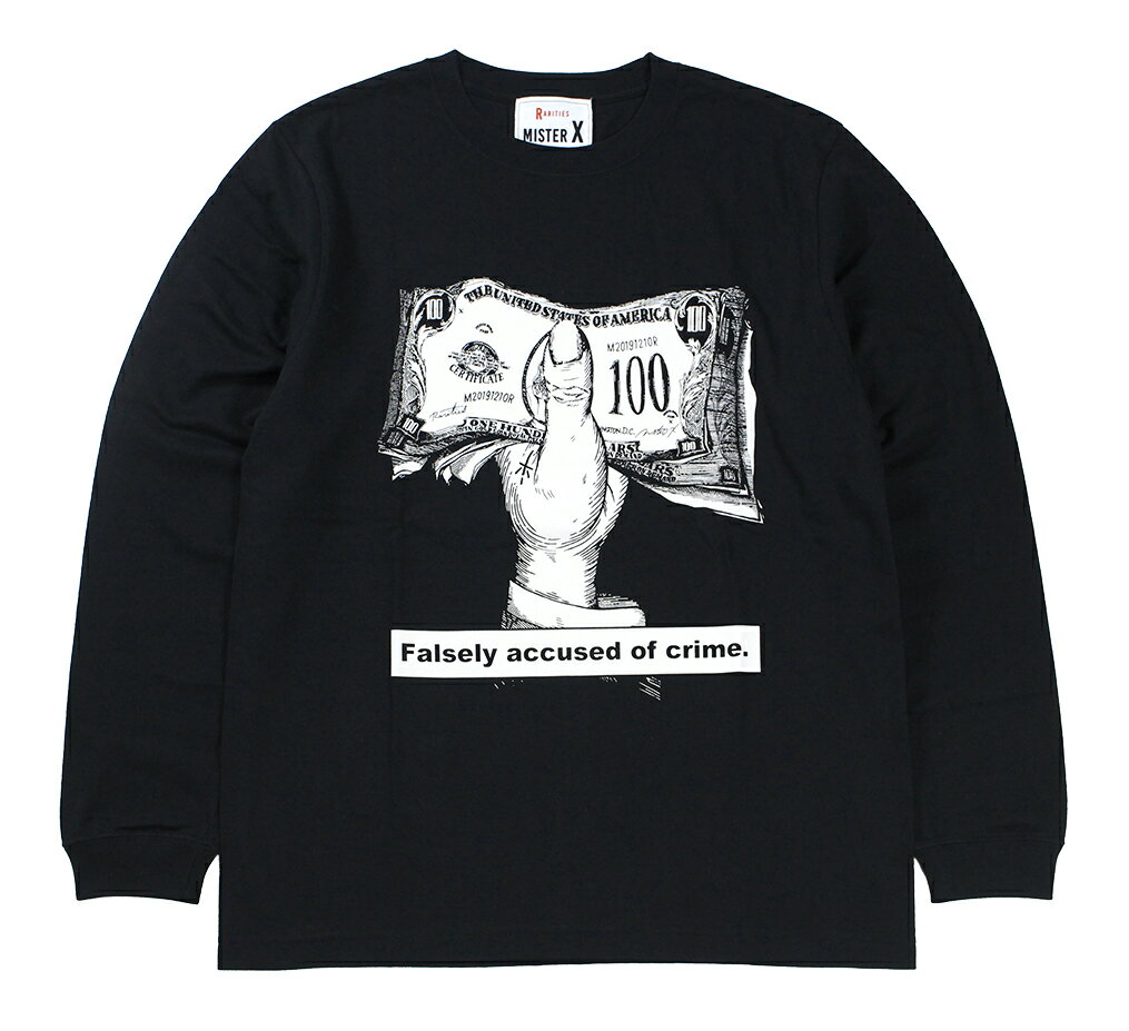 MISTER X [-MRX FALL GUY TEE SHIRT LS- BLK size.M,L,XL,XXL]