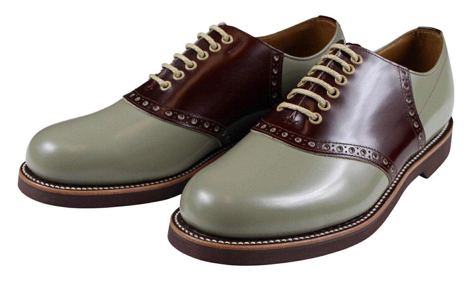 REGAL × GLAD HAND -MEN 039 S SADDLE - SHOES- GRAY×BROWN size.25.5,26,26.5,27,27.5,28