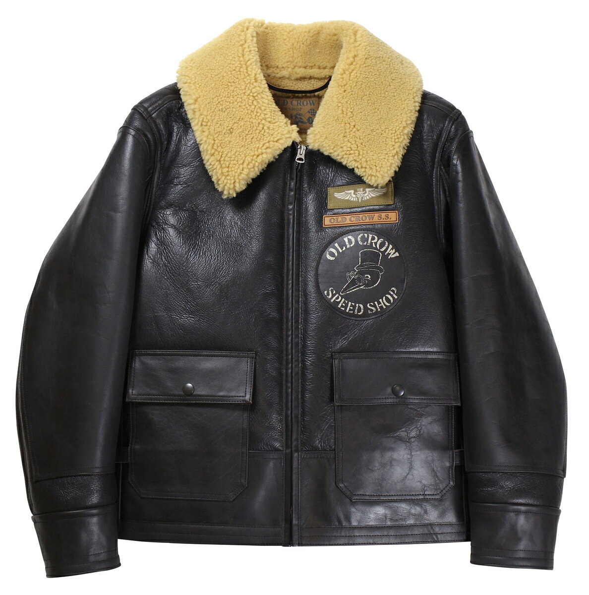 OLD CROW [-OLDROD B - JACKET- BLACK size.S,M,L,XL]