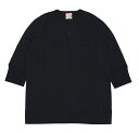 GLAD HAND [GLAD HAND-17 -HALF SLEEVE HENRY POCKET T-SHIRTS- BLACK size.S,M,L,XL,2XL]