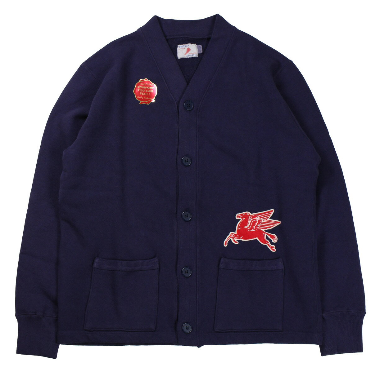 楽天KNOCK 楽天市場店TROPHY CLOTHING [-OD Sweat V Cardigan- Navy size.36,38,40,42]
