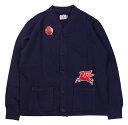 TROPHY CLOTHING [-OD Sweat V Cardigan- Navy size.36,38,40,42]