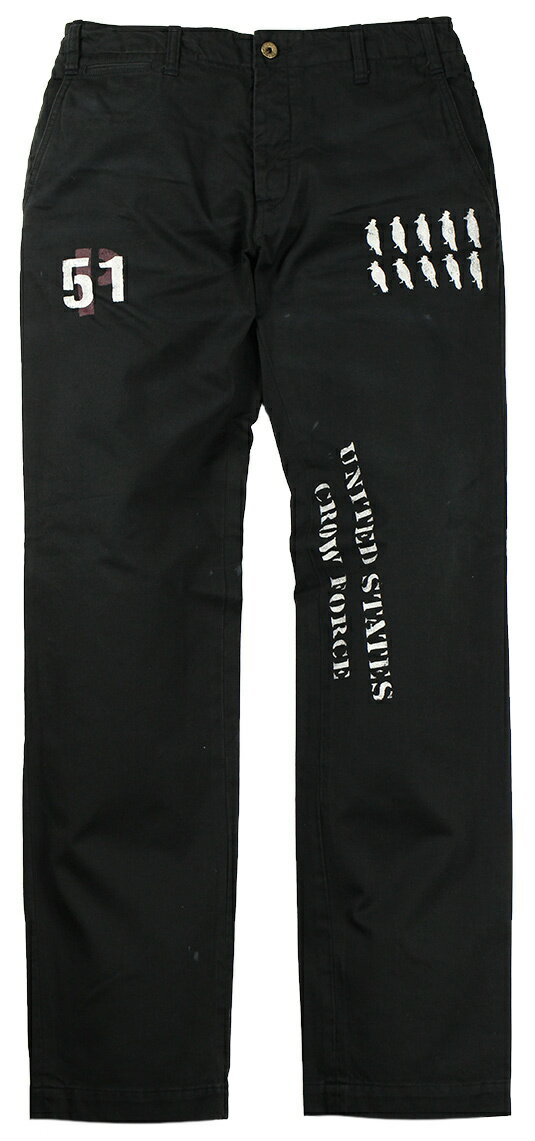 OLD CROW [-CROW STRIKE - CHINO PANTS- BLACK size.S,M,L,XL]