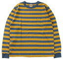 TROPHY CLOTHING [-Mid Border L/S Tee- Gold~Blue size.36,38,40,42]