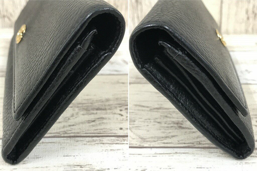 【中古】GUCCI グッチ 456116 GG マーモント 財布 ウォレット レザー ブラック ※2025年5月入荷※