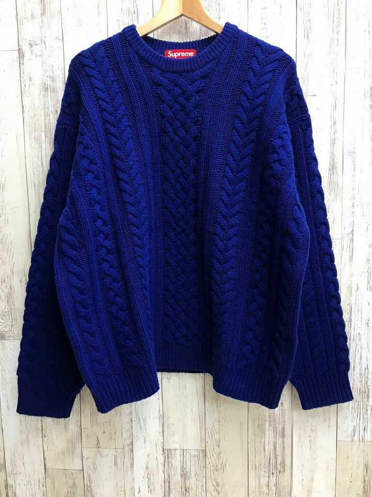 楽天市場】Supreme Appliqué Cable Knit Sweaterの通販 楽天市場】Supreme Appliqué Cable Knit Sweaterの通販