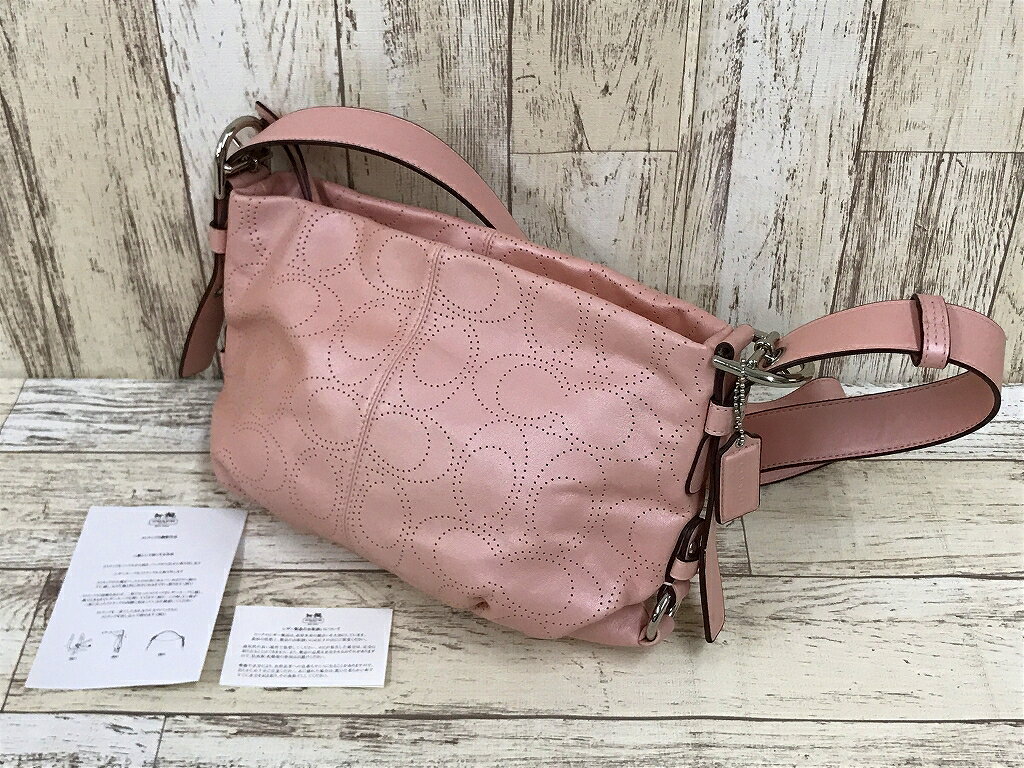 楽天市場】COACH コーチ シグネチャー（カラーピンク）（ハンドバッグ