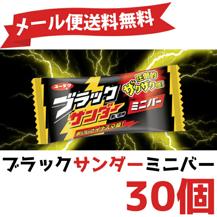 ★メール便送料無料★ブラックサンダー ミニバー 送料無料 30個セット ポイント消化 お試し バラ売り 有楽製菓 ※常温配送 メール便 コストコ 通販