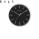 Knot カスタマイズ掛け時計 3Dバーインデックス ブラック×シルバー 27cm ノットクロック CLOCK 3D BAR スイープセコンド 静かな秒針 日本製 壁掛け時計 音がしない