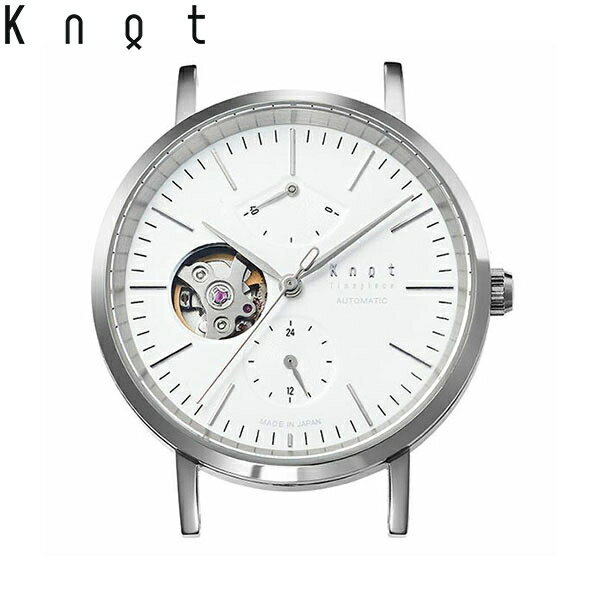  Knot ノット 時計 CAP-38 メカニカルオープンハート シルバー ＆ ホワイト パワーリザーブ 時計本体のみベルト別売り サファイアガラス 機械式時計 