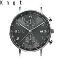 Knot ノット 時計 クラシック クロノグラフ アラビック シルバー ＆ ダークグレー 時計本体のみベルト別売り 腕時計 メンズ レディース サファイアガラス 日本製