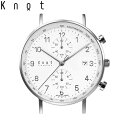 Knot ノット 時計 クラシック クロノグラフ アラビック シルバー ＆ ホワイト 時計本体のみベルト別売り 腕時計 ウォッチ メンズ レディース サファイアガラス 日本製