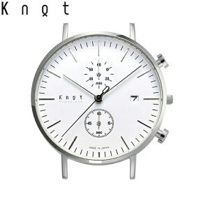 【レザーストラップ プレゼント】 【最大1000円クーポン配布中】 Knot ノット 時計 クラシック クロノグラフ シルバー ＆ ホワイト 時計本体のみベルト別売り 腕時計 メンズ レディース サファイアガラス 日本製