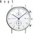 Knot ノット 時計 クラシック クロノグラフ シルバー ＆ ホワイト 時計本体のみベルト別売り 腕時計 ウォッチ メンズ レディース サファイアガラス 日本製