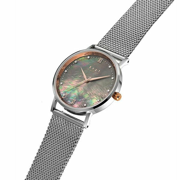 Knot ノット 時計 クラシック ジュエリーソーラー シルバー ＆ チャコールグレー ...