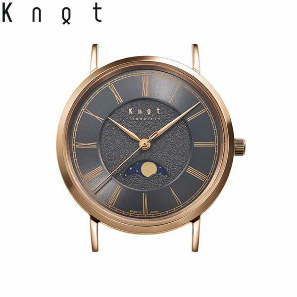 乐天商城 - Knot ノット 時計 クラシック ムーンフェイズ ローズゴールド ＆ グレー 腕時計 日本製 時計本体のみ（ベルト別売り）