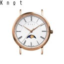 Knot ノット 時計 クラシック ムーンフェイズ ローズゴールド ＆ ホワイト 腕時計 日本製 時計本体のみ（ベルト別売り）