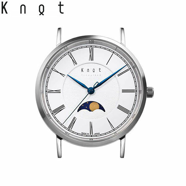  Knot ノット 時計 クラシック ムーンフェイズ シルバー ＆ ホワイト 腕時計 日本製 時計本体のみ（ベルト別売り）