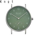Knot ノット 時計 クラシック スモールセコンド アラビック シルバー ＆ グリーン 時計本体のみベルト別売り 腕時計 メンズ レディース サファイアガラス 日本製