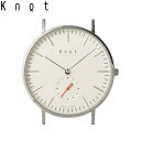 Knot ノット 時計 クラシック スモールセコンド シルバー ＆ アイボリー 時計本体のみベルト別売り 腕時計 メンズ レディース サファイアガラス 日本製