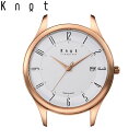 Knot ノット 時計 クラシック ソーラー アラビック 38mm ローズゴールド ＆ ホワイト 時計本体のみベルト別売り ソーラームーブメント 腕時計 メンズ サファイアガラス 日本製