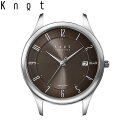 Knot ノット 時計 クラシック ソーラー アラビック 38mm シルバー ＆ チャコールグレー 時計本体のみベルト別売り ソーラームーブメント 腕時計 メンズ サファイアガラス 日本製