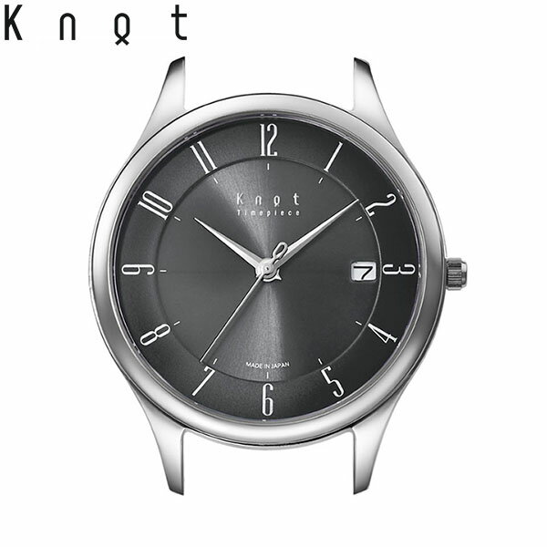  Knot ノット 時計 クラシック ソーラー アラビック 38mm シルバー ＆ ダークグレー 時計本体のみベルト別売り ソーラームーブメント 腕時計 メンズ サファイアガラス 日本製