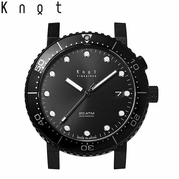  Knot ノット 時計 オートチャージスポーツ ブラック ＆ ブラック 機械式ローター充電 サスティノシリーズ ハイブリッドムーブメント パワーリザーブ 腕時計 日本製 時計本体のみ（ベルト別売り）