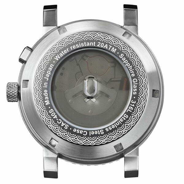 Knot ノット 時計 オートチャージスポーツ シルバー ＆ ブラック 機械式ローター充電 サスティノシリーズ ハイブリッドムーブメント パワーリザーブ 腕時計 日本製 時計本体のみ（ベルト別売り）