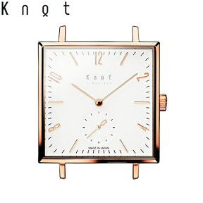 Knot ノット 時計 クラシック スクエアスモールセコンド ローズゴールド ＆ ホワイト 時計本体のみベルト別売り サファイアガラス 日本製 腕時計 ウォッチ