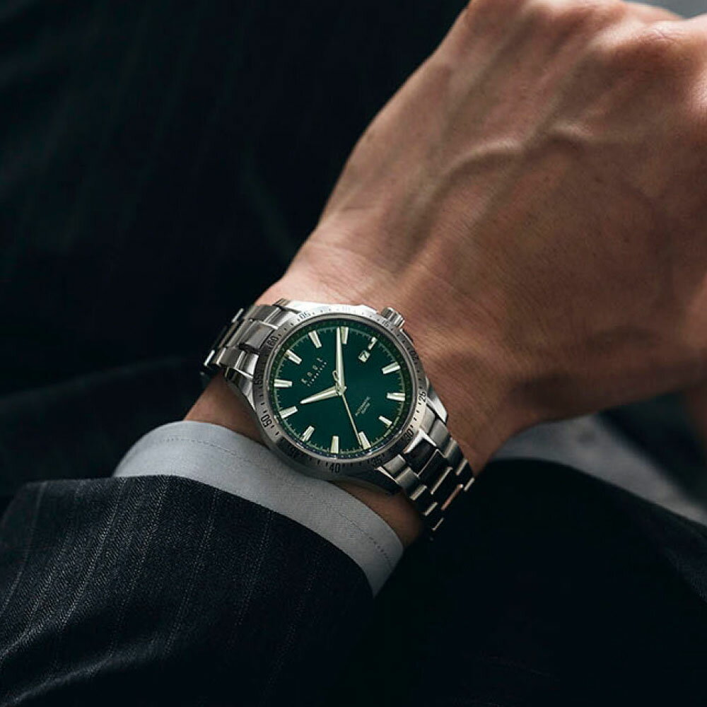 Knot ノット 時計 【NEW!】 AT1-40S オートマチックスポーツ シルバー ＆ グリーン 時計本体のみベルト別売り サファイアガラス 日本製 自動巻 機械式時計 【オンネームサービス不可】