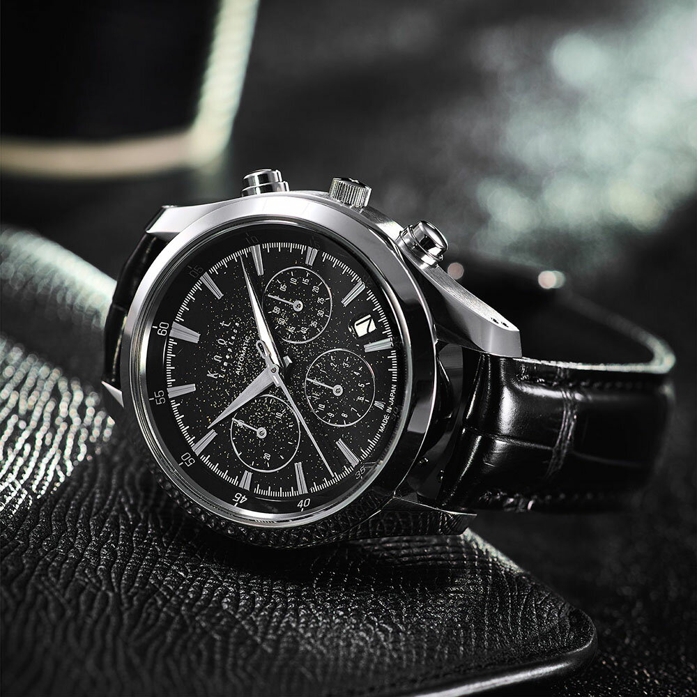 GRANDEUR グランドールプラス メンズウォッチクラシカルムーンフェイズアドバンテックレザーシリーズ グリーン GRP014G1