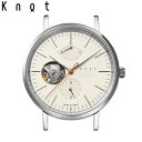Knot ノット 時計 CAP-38 メカニカルオープンハート シルバー & アイボリー パワーリザーブ 時計本体のみベルト別売り サファイアガラス 機械式時計 【オンネームサービス不可】(2)