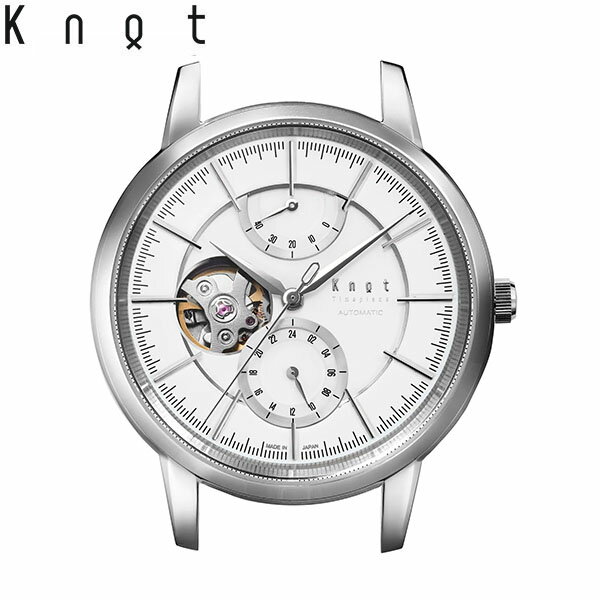  Knot ノット 時計 CAP-40 メカニカルオープンハート 40mm シルバー ＆ ホワイト パワーリザーブ 時計本体のみベルト別売り サファイアガラス 日本製 自動巻 機械式時計 