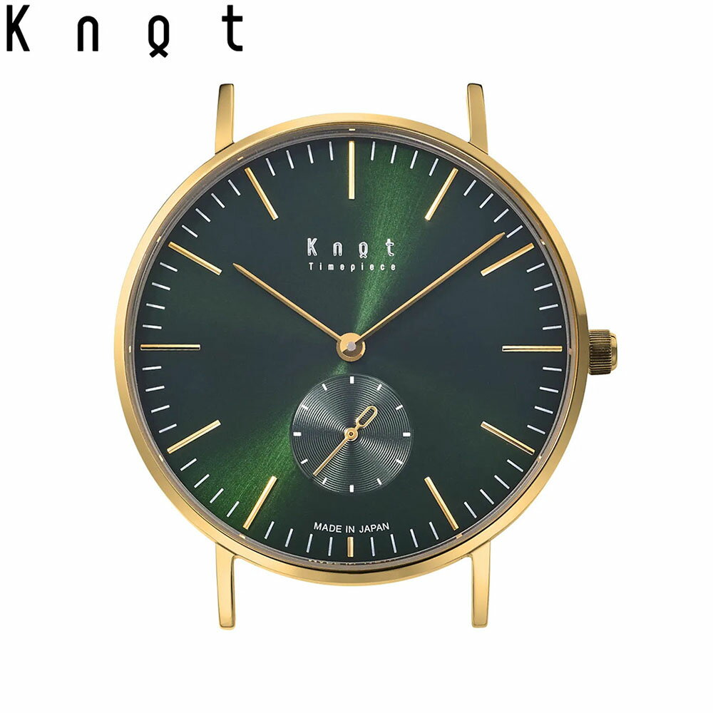 Rakuten - Knot ノット 時計 クラシック スモールセコンド イエローゴールド ＆ グリーン 時計本体のみ（ベルト別売り） サファイアガラス 日本製 腕時計 【2024年12月新色】