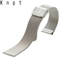 楽天Maker’s Watch Knot【最大2000円クーポン配布中】 Knot ノット 時計 ミラネーゼ メッシュベルト 時計ベルト 18mm シルバー ベルトのみ購入はメール便のため代引き・着日指定・包装不可 スペアベルト ご自分でサイズ調整可能なスライド式バックル ステンレスメッシュ 日本製