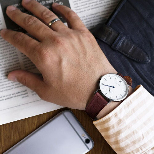 Knot ノット 時計 クロコダイルスタンパードストラップ ストレート・ロングシェイプ 時計ベルト 18mm ネイビー ベルトのみ購入はメール便のため代引き・着日指定・包装不可 スペアベルト 日本製 腕時計 ウォッチストラップ