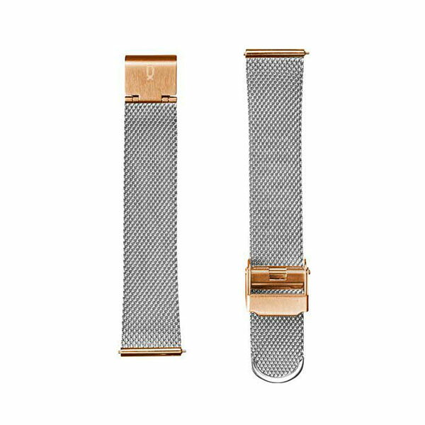 Knot ノット 時計 ミラネーゼ メッシュベルト 時計ベルト 18mm シルバー×ローズゴールド ベルトのみ購入はメール便のため代引き・着日指定・包装不可 ベルト ご自分でサイズ調整可能なスライド式バックル ステンレスメッシュ