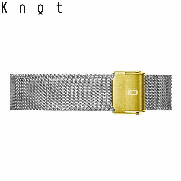 楽天Maker’s Watch KnotKnot ノット 時計 ミラネーゼ メッシュベルト 時計ベルト 18mm シルバー×イエローゴールド ベルトのみ購入はメール便のため代引き・着日指定・包装不可 ベルト ご自分でサイズ調整可能なスライド式バックル ステンレスメッシュ