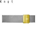 楽天Maker’s Watch Knot【4/18限定 エントリーでP最大+4倍】 Knot ノット 時計 ミラネーゼ メッシュベルト 時計ベルト 18mm シルバー×イエローゴールド ベルトのみ購入はメール便のため代引き・着日指定・包装不可 ベルト ご自分でサイズ調整可能なスライド式バックル ステンレスメッシュ