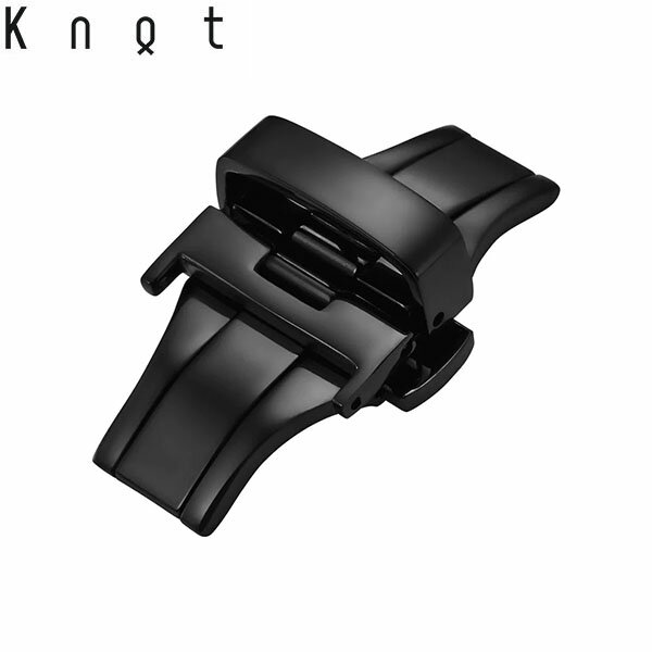 Knot ノット 時計 オリジナルDバックル（16mm） ブラック 単独購入はメール便のため代引き・着日指定・包装不可
