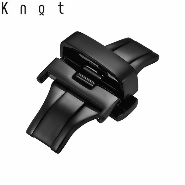 楽天Maker’s Watch KnotKnot ノット 時計 オリジナルDバックル（18mm） ブラック 単独購入はメール便のため代引き・着日指定・包装不可