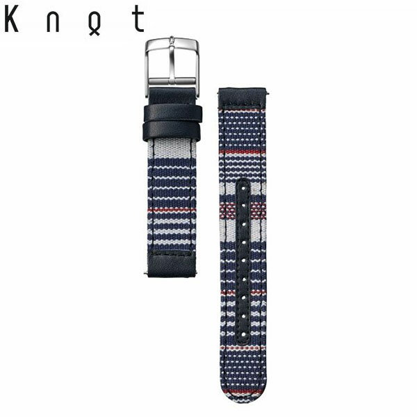 Knot ノット 時計 タケヤリ帆布 ストレートシェイプストラップ 時計ベルト 18mm ネイビー×ネイビー ベルトのみ購入はメール便のため代引き・着日指定・包装不可 スペアベルト 日本製 腕時計ストラップ 2025年8月