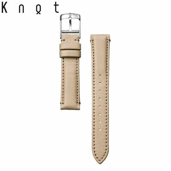 Knot ノット 時計 防水レザー 3Mスコッチガード 時計ベルト 18mm グレージュ ベルトのみ購入はメール便..