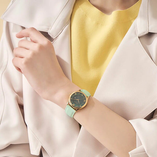 Knot ノット 時計 防水レザー 3Mスコッチガード 時計ベルト 18mm ライトグリーン 2024 SPRING COLOR ベルトのみ購入はメール便のため代引き・着日指定・包装不可 スペアベルト 日本製 腕時計 ウォッチストラップ