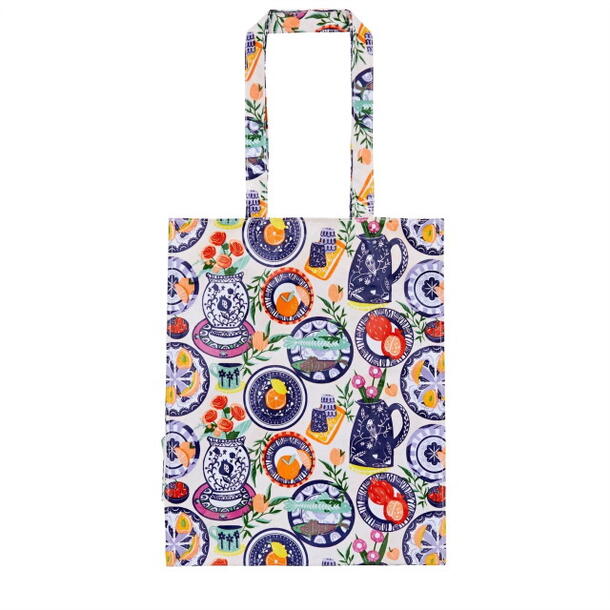 ULSTER WEAVERS　アルスターウィーバーズ イギリス 地中海料理 ビニールコーティング ショルダー掛け ビニールバッグ 母の日 プレゼント かわいい おしゃれ 通勤 通学 小物入れ 雑貨 日用品 イギリス雑貨 エコバッグ オイルクロス バッグ トートバッグ　母の日 プレゼントのサムネイル