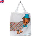 郵便で送料無料★ MARY KILVERT ダックスフンド エコバッグ 可愛い 犬 愛犬 レディース トートバッグ ショッピングバッグ お買い物バッグ 手提げバッグ イギリス直輸入